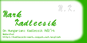 mark kadlecsik business card